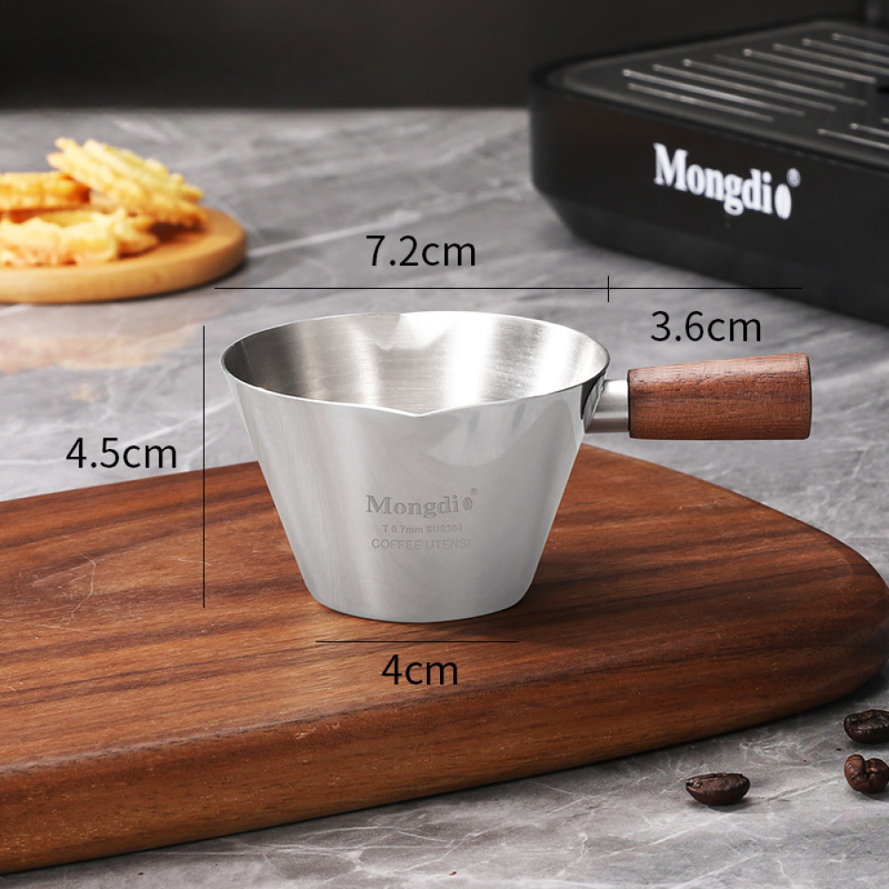 Espresso-Messbecher aus Edelstahl