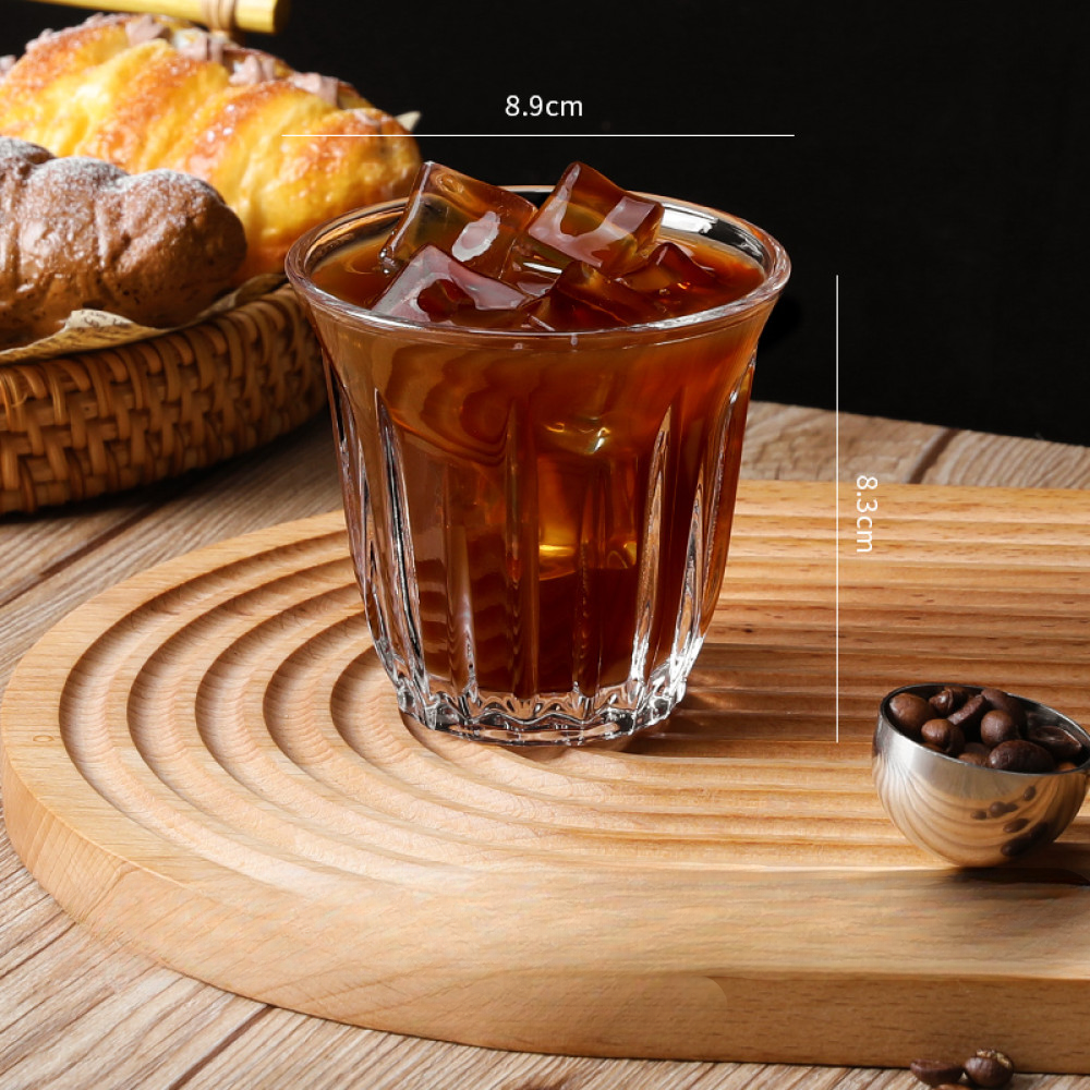 200 ml Glas für Iced Coffee – modern, spülmaschinenfest und ideal für geschichtete Kaltgetränke oder Eiskaffee.