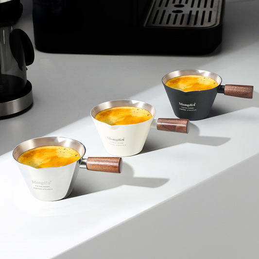 Espresso-Messbecher aus Edelstahl