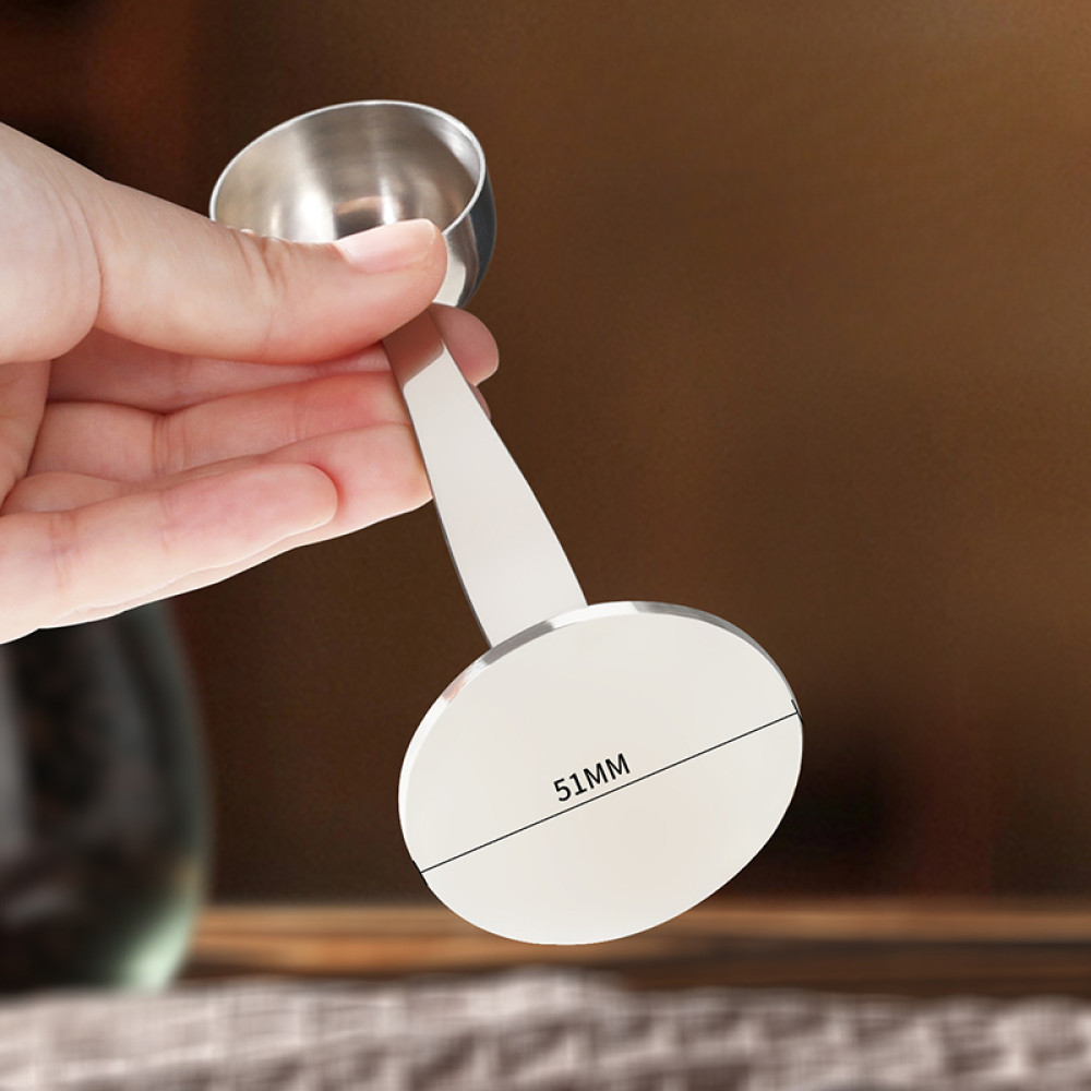 2-in-1 Kaffeelöffel & Tamper aus Edelstahl